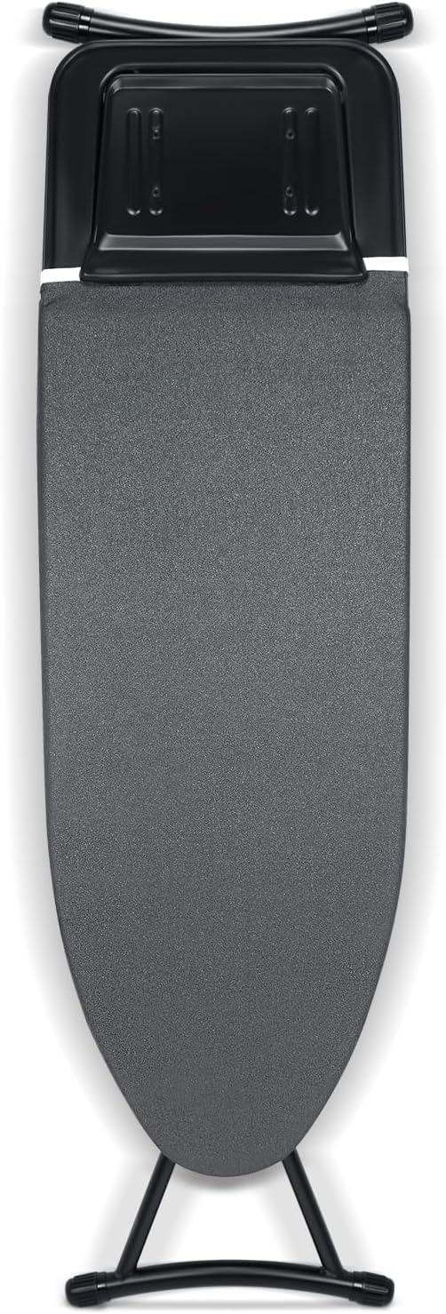 Duwee 15"x38" Ironing Board with Heat Resistant Cover and Thicken Felt Pad, Ironing Board with Iron Rest,Adjustable Height Full Size Ironing Board,Heavy Sturdy Legs