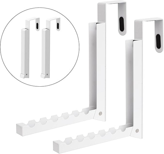 2 Pack Over The Door Hanger Hooks for Clothes, Portable Storage Hooks, Heavy Duty Foldable Clothes Organizer Coat Towels Hanging Rack