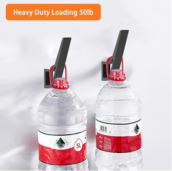 Coat Rack Hooks Wall Mounted Hold 50 lbs, Black 6Packs, Bath Towel Rope Large Hooks for Kitchen, Door, Cabinet, Bathroom, Foyers, Hallways, and Bedrooms-NeatNest