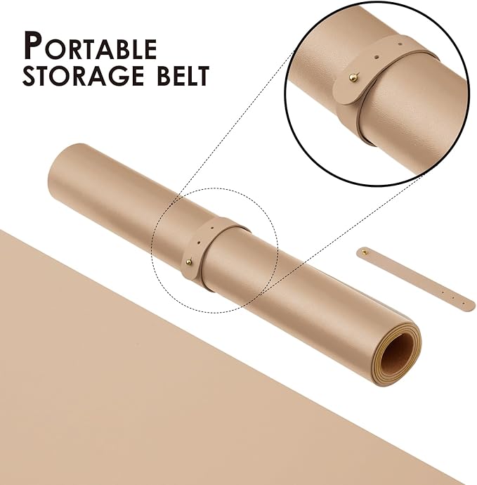 Cork Apricot Desk Mat - Dual-Sided Desk Pad for Office and Home - Desk Organization and Accessories - Ideal for Large Mouse Pad and Desk Mats on Top of Desks(36"x 17")-NeatNest