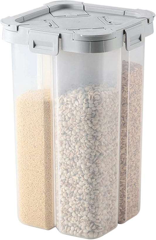 Cereal Storage Containers Airtight, Clear 2.8L Food Storage Containers with Lids and Compartments, Spaghetti Noodle Container for Grain, Flour, Rice, Nuts-NeatNest
