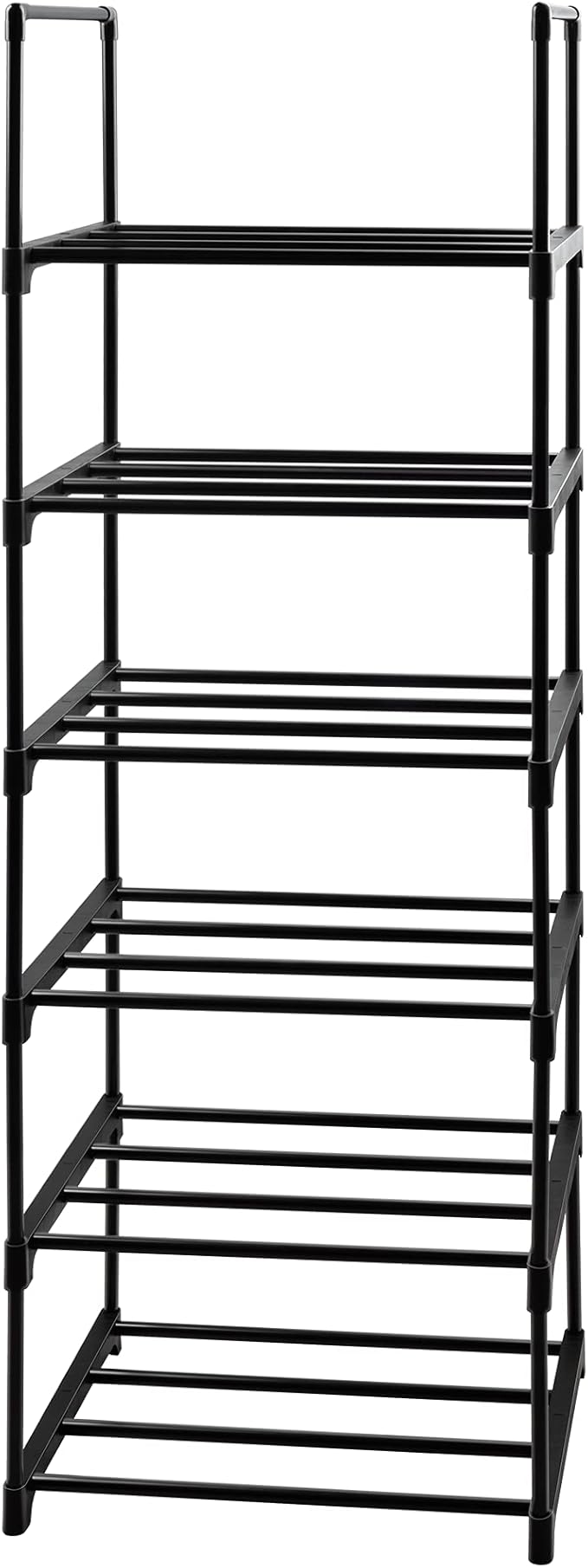6 Tier Tall Shoe Rack for Closet Entryway, Metal Sturdy Shoe Shelf Storage Organizer, Vertical Small Space Large Capacity for 12-16 Pairs of Shoes-NeatNest