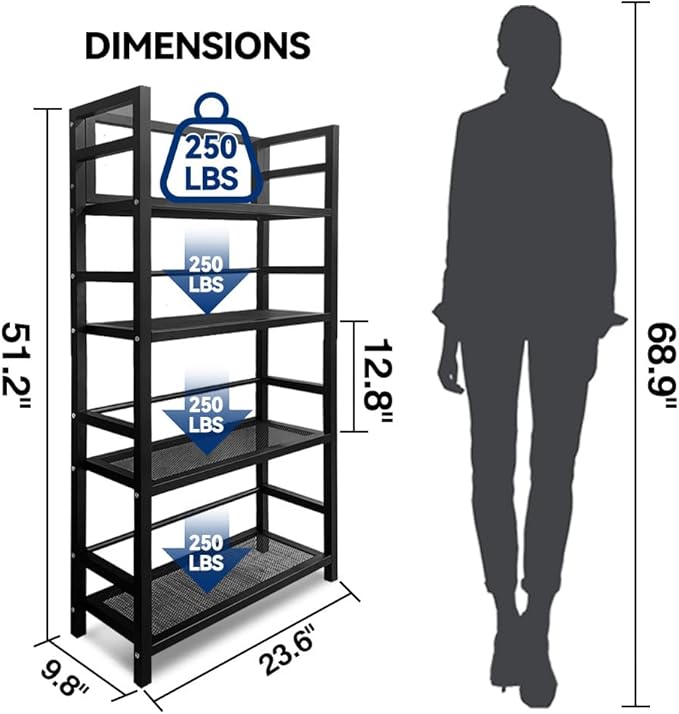 4 Tier 1000LBS Storage Shelves Heavy Duty, Storage Racks and Shelving, Standing Storage Shelf Units, Utility Shelf with Wheels, Metal Shelves for Garage, Kitchen, Living Room, and Pantry.