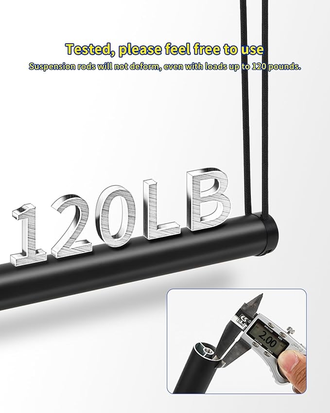 Closet Rods for Hanging Clothes 44'' Black Stepless height adjustment Heavy Duty Closet Rod for Optimize closet storage and organizing space-NeatNest