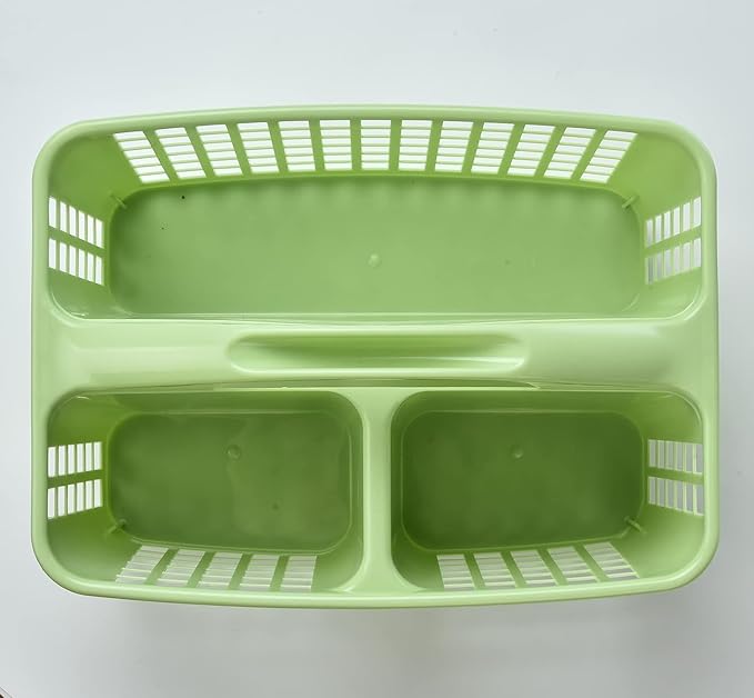Portable Shower Caddy Basket,Convenient Cleaning Supplies Organizer with Compartments and Handle,Ideal for Bathroom, Bedroom, Kitchen, College Dorm,Garden,etc.green-2 Pcs