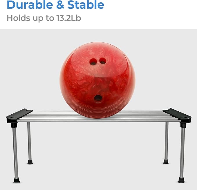 carrotez Cabinet Organizer Shelf, Set of 2 Stackable Kitchen Counter Shelves, Kitchen Cabinet Organizers and Storage, Pantry Storage Shelf Organizer, 15.7 x 7.8 x 6.1 - Black-NeatNest