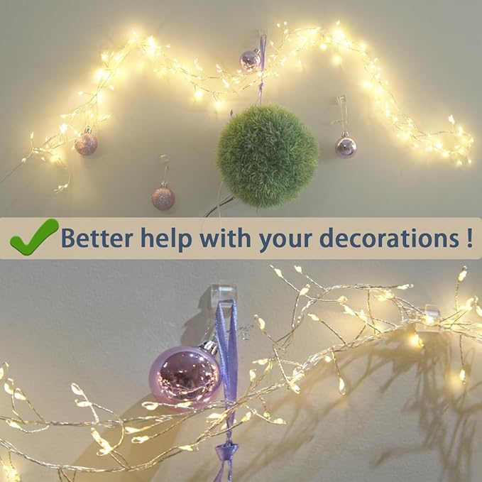 60PCS Cable Clips, KGROTE Extension Cord Clips Outdoor Light Wire Clips Adhesive Cable Hooks Wire Organizer Holder for Desk, Wall Cable Management, Christmas Lights, Decorations Hanging - Large, Clear-NeatNest
