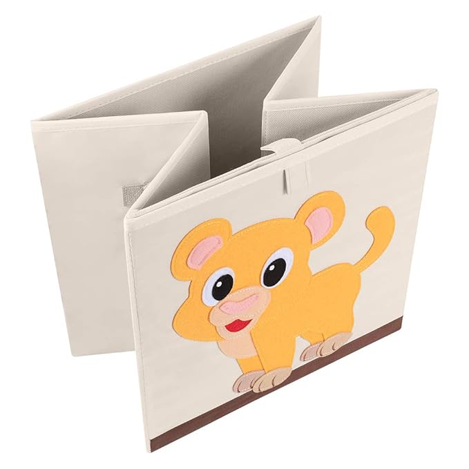 CLCROBD Foldable Animal Cube Storage Bins Fabric Toy Box/Chest/Organizer for Kids Nursery, 13 inch (Rhino)-NeatNest