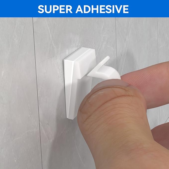 Cable Clips 50pcs with Strong Adhesive Tapes,Wire Holder Organizer Cord Management for Car, Office and Home (White- CC04(50PCS))-NeatNest