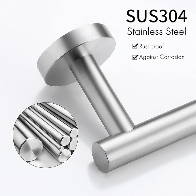KES Bathroom Towel Bar 25.2 Inches Bath Towel Rack for Bathroom Towel Holder SUS304 Stainless Steel Brushed Finish, Total Length 27.6 Inch, A2000S70B-2