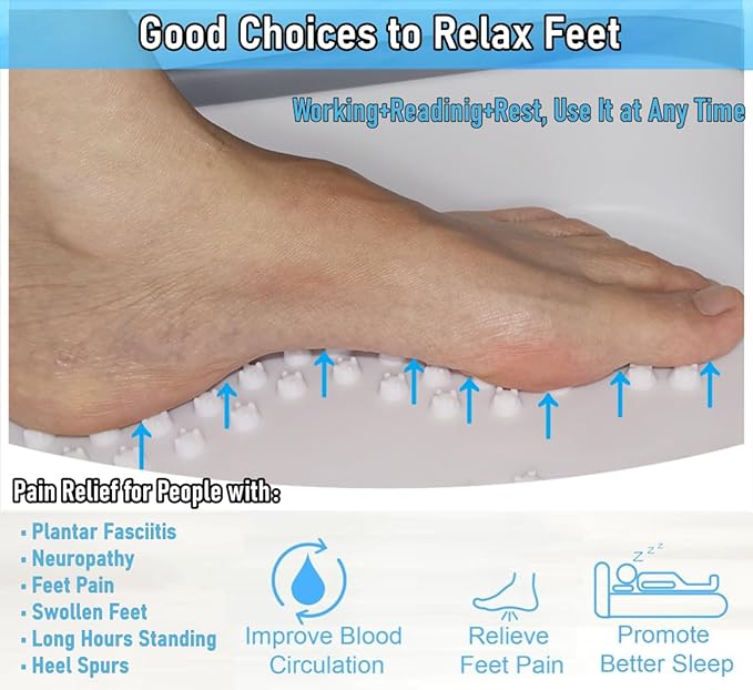 Collapsible Foot Bath Basin Soaker Tub with Handle for Soaking Feet, Foldable Pedicure Foot Spa Massager Foot Care Soak Plastic Inflatable Bucket Bowl Bathtub Tools for Washing Cleaning, White-NeatNest