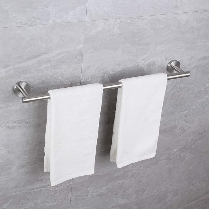 24-Inch Brushed Finish Bath Hand Towel Bar SUS 304 Stainless Steel Towel Rack Holder for Bathroom Wall Mount…