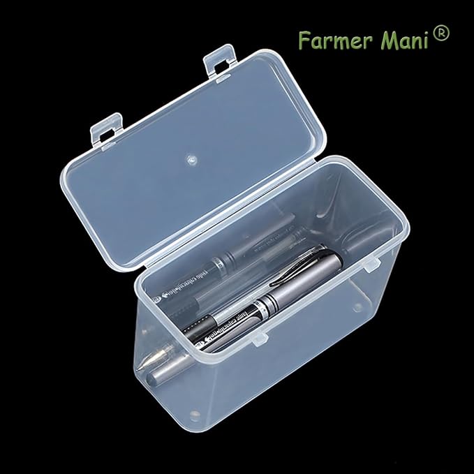 2 Packs 5.75x2.44x3.7 Inches Polypropylene Rectangle Mini Storage Containers Box with Lid for Small Items and Other Craft Projects-NeatNest