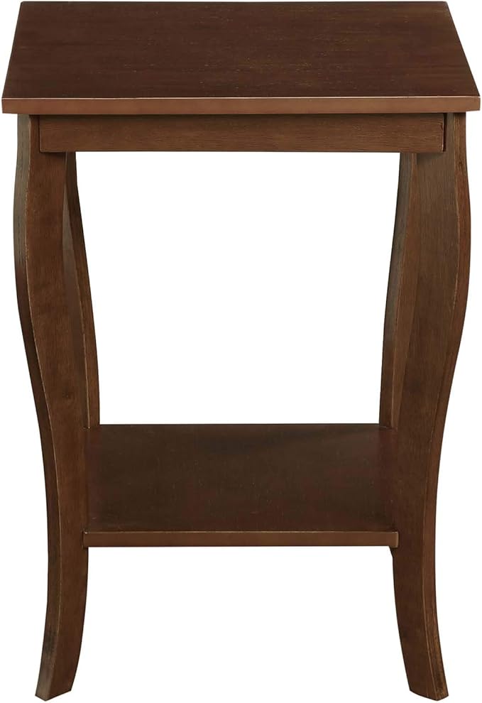 Convenience Concepts American Heritage Square End Table with Shelf, Espresso-NeatNest