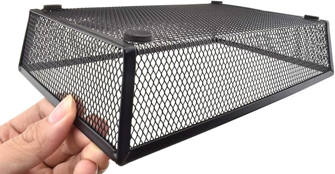 HAHIYO Stackable Mesh Tray Cup 9 x 6 x 2 inches Sturdy Container for Desk Drawer Organizer Collection for Home Office School kitchen Soft Foam Feet No Sharp Edges 1 Pack Black-NeatNest