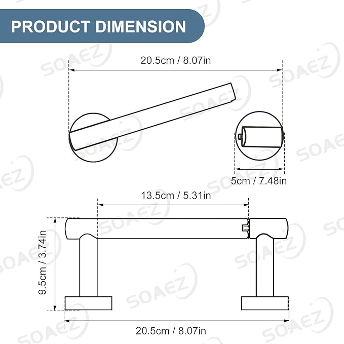Brushed Nickel Toilet Paper Holder, Double Base Large Toilet Paper Roll Holder Stainless Steel Bathroom Hardware Wall Mounted Modern Commercial Toilet Paper Dispenser-NeatNest