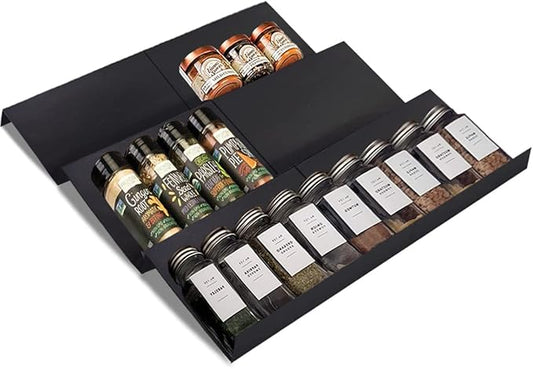 Artibear Expandable Spice Rack Drawer Organizer for Kitchen Cabinets, Set of 6, ABS-NeatNest