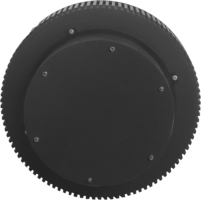 kevinplus 31.5'' Round Coffee Table with Storage Space, Modern Wood Circle Fluted Drum Pedestal Coffee Table for Living Room, Easy Assembly, Black (ø31.49'' x 14'')
