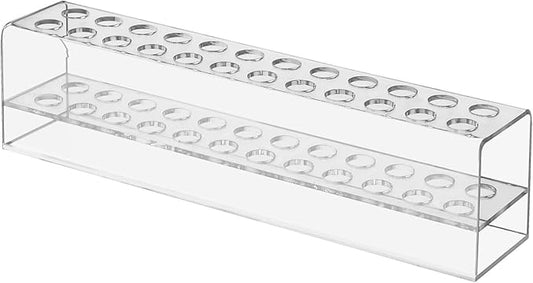 Acrylic Pen Holder, 24-Slots Pen Stand Clear Pen Holder Pen Display Stand Eyebrow Pen Stand Art Brush Rack Makeup Brush Rack Organizer for Home Office Desk School Supplies-NeatNest