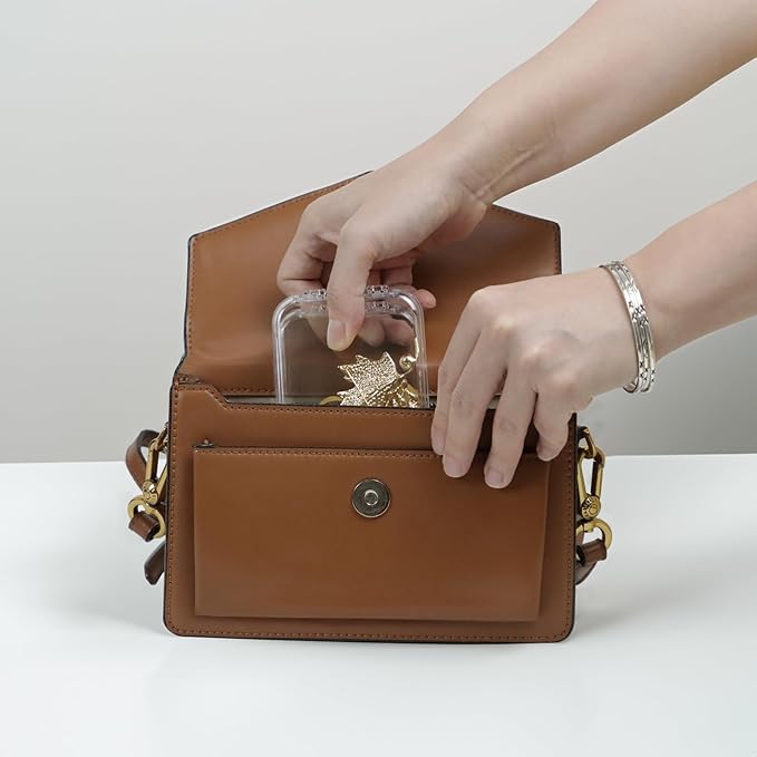 Clear Travel Jewelry Organizer Box, Rectangular Plastic Storage Container with 15 Sturdy Portable Small Cases for Organizing Beads, Crafts, Earrings, Rings, Necklaces, Small Parts in Drawer-NeatNest