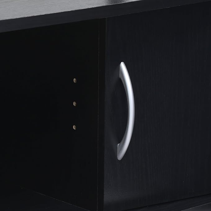 Furinno JAYA Large Entertainment Stand for TV Up to 55 Inch, Blackwood-NeatNest