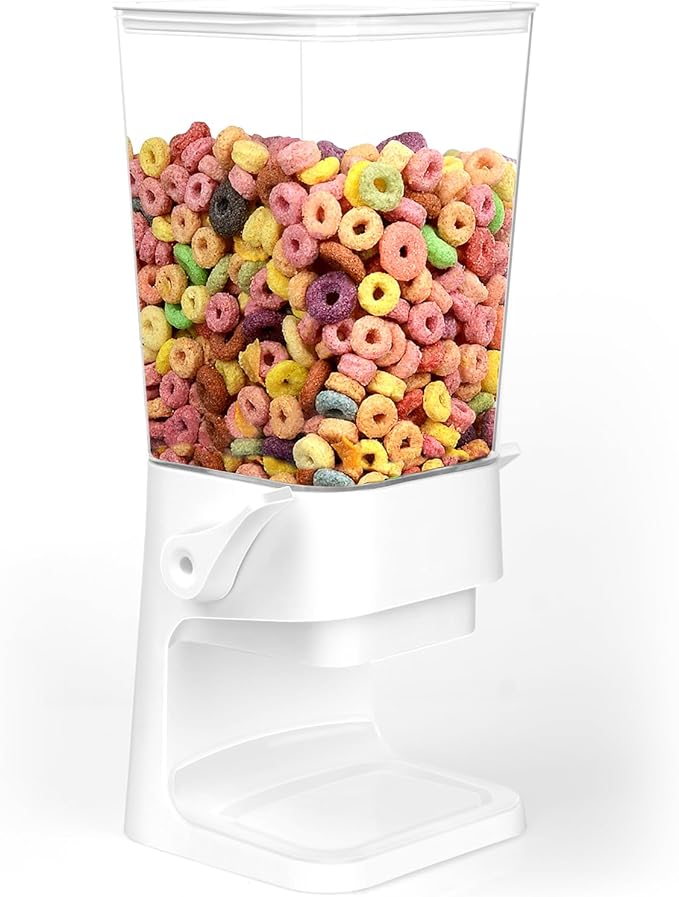 Cereal Dispenser Countertop with 2 Pack Bowls and Spoons 5.5 Qt Large Cereal Storage Container Holder for Pantry Dry Food Nut Dispenser Snack Candy Organizer Kitchen Organization for Oatmeal Granola-NeatNest
