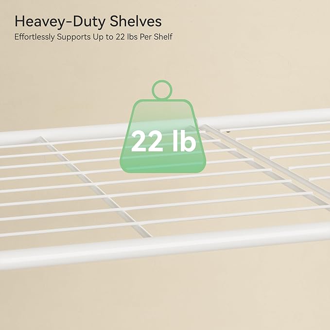 Shoe Rack, Metal Shoe Organizer, 8 Tier Garage Shoe Rack Max Holds 40 Pairs,Shoe Storage shelf for Closet,Entryway, White-NeatNest