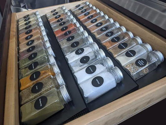 Artibear Expandable Spice Rack Drawer Organizer for 8" to 24" Kitchen Cabinets Drawer Tray, Set of 9-NeatNest