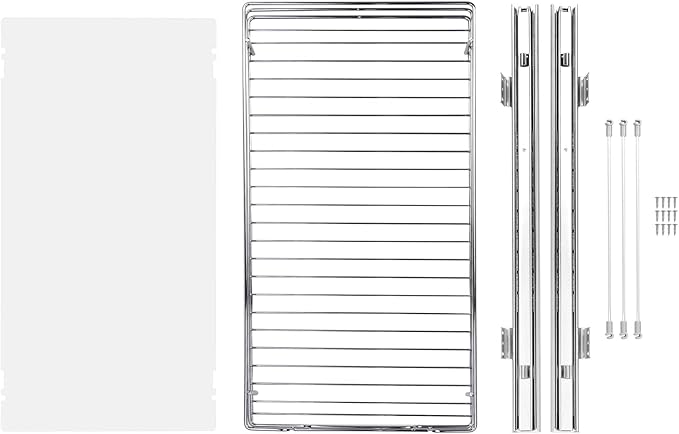 VEVOR 12.5"Wx21"Dx3.5"H Pull Out Cabinet Organizer, Heavy Duty Slide Out Pantry Shelves, Chrome-Plated Steel Roll Out Drawer, Drawer Storage for Home Under Sink, 14"Wx22"Dx7"H Install Size for Cabinet-NeatNest