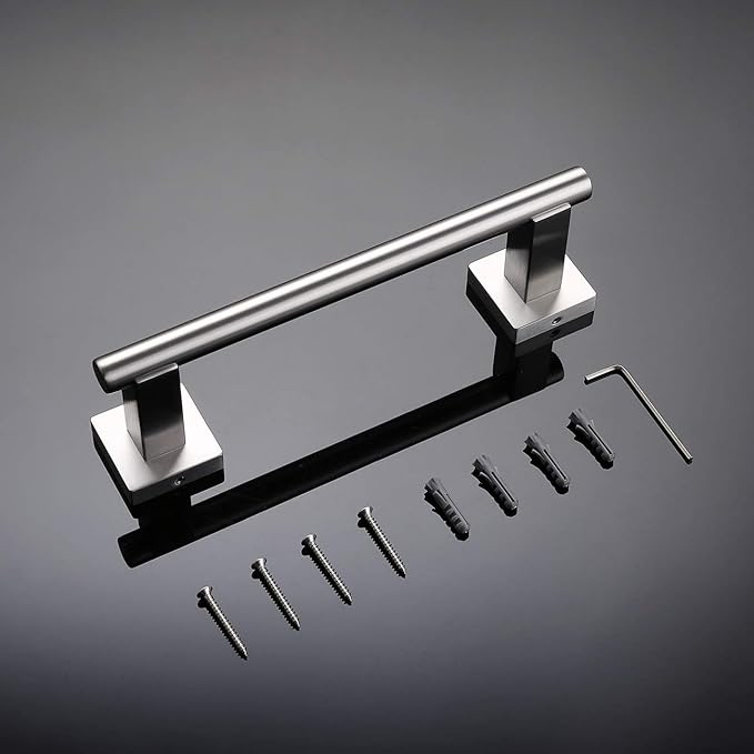 Miyili 9-Inch Bathroom Towel Bar SUS 304 Stainless Steel Hand Towel Rack Holdle Wall Mount Brushed Finish, A02N23A