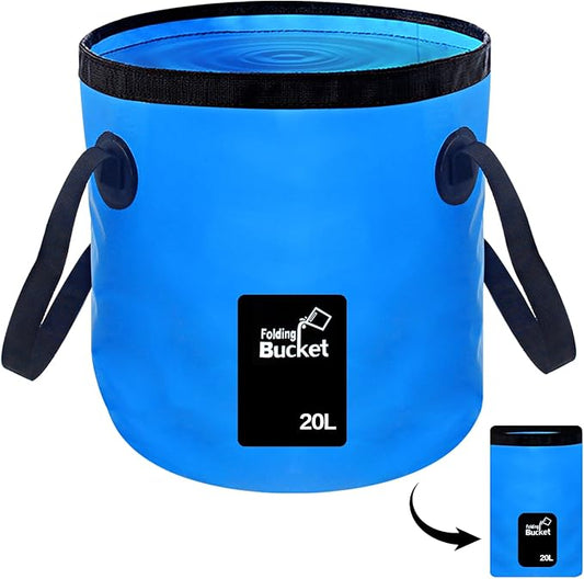 Collapsible Buckets, Camping Water Storage Container 5 Gallon(20L) Portable Folding Bucket Wash Basin-NeatNest