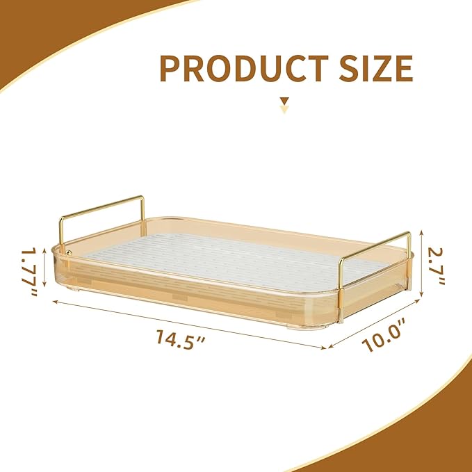 Seoneiro Whiskey Tray and Glass Cup Rack with Drain Board, Mug Holder and Coffee Cup Organizer for Kitchen and Bathroom Countertop