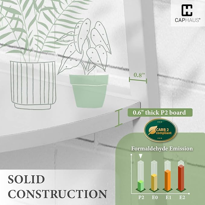 CAPHAUS Tall Corner Shelf Stand, 5-Tier Display Shelves, Ladder Corner Wood Storage Plant Bookshelf with Metal Frame, Versatile Shelving Unit Bookcase for Home Office Space, White-NeatNest