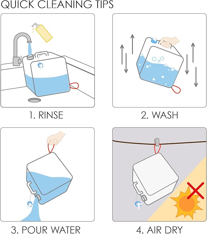 Collapsible Water Container with Spigot, 2×5.3 Gallon BPA Free Camping Water Storage Jug Carrier for Outdoors Hiking Backpack RV&Emergency, Survival Water Canteen-Portable Foldable Transparent-NeatNest