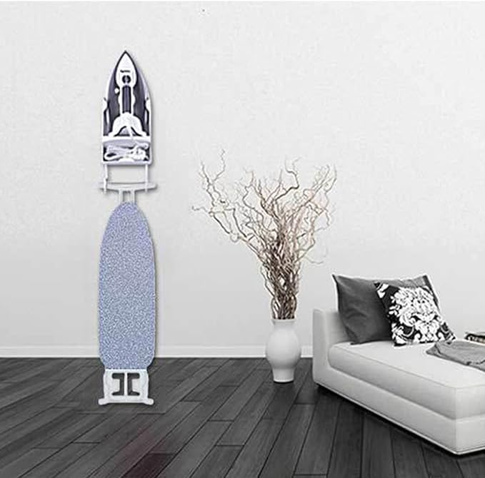 Wall Mount Iron Holder Ironing Board Hanger Space-Saving Household Bathroom Kitchen Closet Organizer Wall Rack Shelf