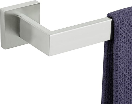 28 Inch Towel Bar for Bathroom 12/16/24/28/32/36 Inch Kitchen Towel Holder Brushed Nickel Towel Rod Wall Mounted SUS304 Rustproof Towel Rack Modern Square Design (1, Brushed Nickel, 28 Inch)