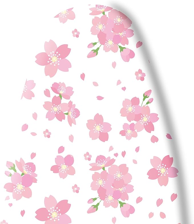 Extra Thick Ironing Board Cover and Pad, Cherry Blossoms 15x54 Ironing Board Cover, Resist Scorching and Staining,Elastic Edges,Pink Floral Leaves Spring Flower White