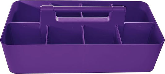8 Compartments DIY Dividers,Large caddy, Multi Purpose, Simple, Portable, Stackable, Modern Solution for School, Office,MADE IN USA (Royal Purple)-NeatNest