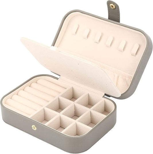Jewelry Organizer, Small Jewelry Box Mini Jewelry Travel Case Storage and Organizer Portable Jewelry Storage Box/GRAY-NeatNest