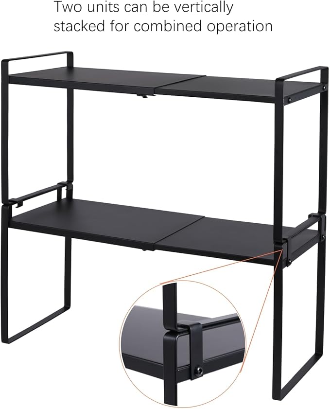 2-Pack Expandable Shelf Organizer for Kitchen Countertop, kitchen organizers and storage，under sink expandable shelf organizer-NeatNest