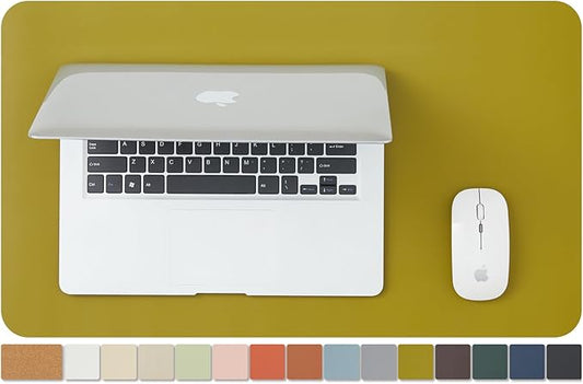 Cork Desk Mat - Small Dual-Sided Desk Pad for Office and Home - Desk Organization and Accessories - Ideal for Large Mouse Pad and Small Desk Mats on Top of Desks(Olive Green,23.6"x 13.8")-NeatNest