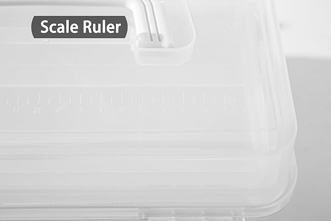 11(in) Versatile Three-Layer Folding Organizer Box,Ideal for Art & Crafts,Toys,Sewing Supplies,Jewelry and Tools,Storage with Dual Trays,Elegant White
