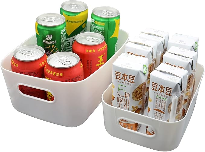 8 PCS Plastic Storage Bins and Small Storage Baskets for Cclassroom Organization, Bathroom Organization, Tub Toy Storage, Kitchen and Bedroom-NeatNest
