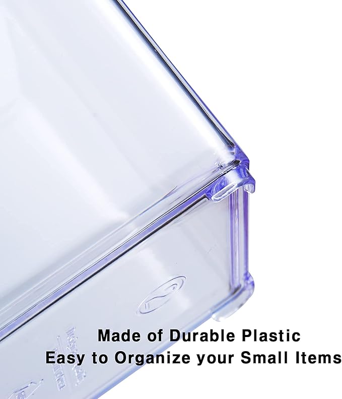 carrotez 1 Compartment Clear Plastic Drawer Organizer for Makeup, Bathroom, Desk, Vanity-NeatNest