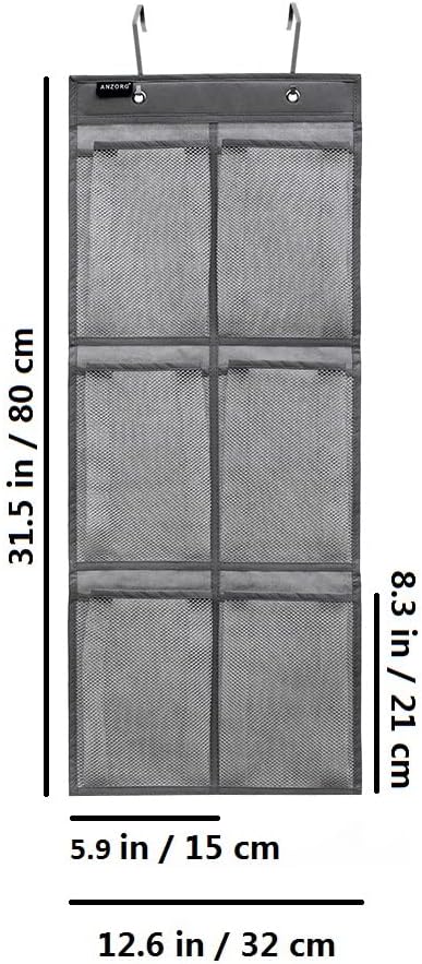 Over The Door Hanging Closet Shoes Holder Organizer Shoe Storage Shoe Rack with 6 Mesh Pockets (6 Pockets)-NeatNest