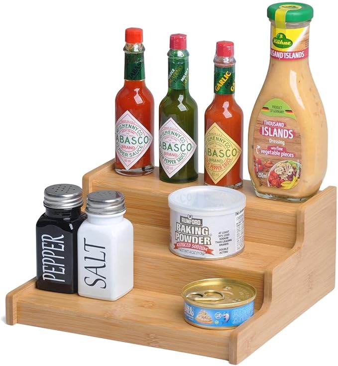 2 Pack Spice Rack Organizer for Cabinet - Enhance Spice Organization for Cabinet with Practical Spice Shelf Organizer for Cabinet & Efficient Cabinet Spice Organizer-NeatNest
