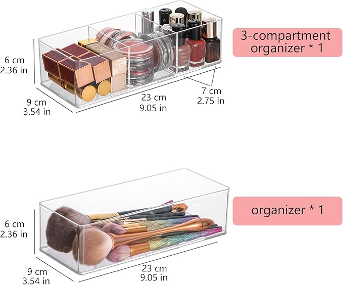 Acrylic Organizer 4-piece Makeup Organizer Countertop For Drawers Organizer Storage Bathroom Organizers And Storage Is A Good Choice For Desktop Finishing (4)-NeatNest