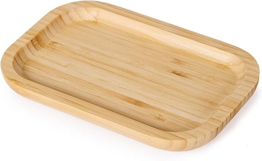 Bamboo Vanity Tray, Bathroom Counter Tray, Toilet Paper Basket Storage for Toilet Tank, Bathroom, Kitchen Counter 7.8 x 5.1 x 0.8 inch-NeatNest
