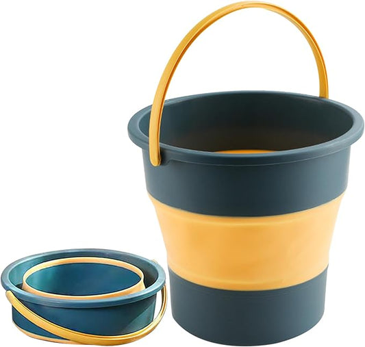 Collapsible Bucket 1.3 Gallon/5L Small Plastic Buckets Household Cleaning Mop Buckets Foldable Water Bucket for Car Wash Fishing Camping Beach (Blue)-NeatNest