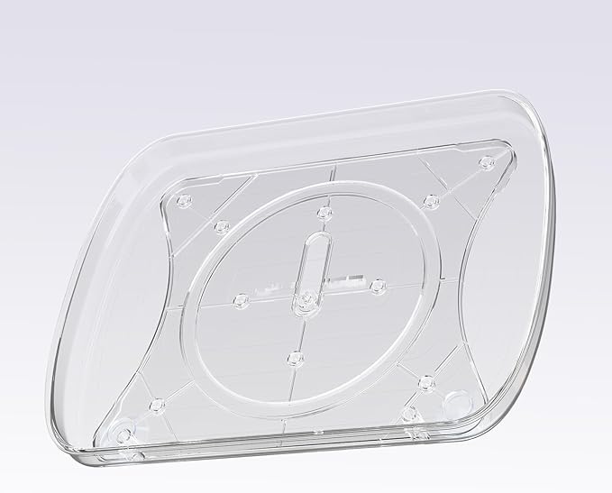 HIYOHIYO Clear Lazy Susan Organizer for Refrigerator Rectangular Fridge Turntable Organizers and Storage Pull Out & 360°Rotating for Cabinet, Pantry, Kitchen, Table, Bathroom (1-Pack 13.7"x10.2")